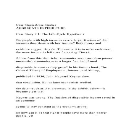 Case StudiesCase StudiesAGGREGATE EXPENDITURECase Study .docx