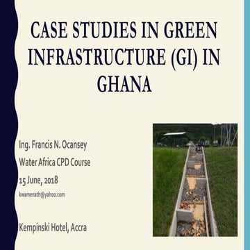 Case Studies in Green Infrastructure in Ghana