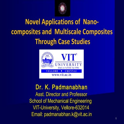 Novel applications of nano and multiscale composites through case studies