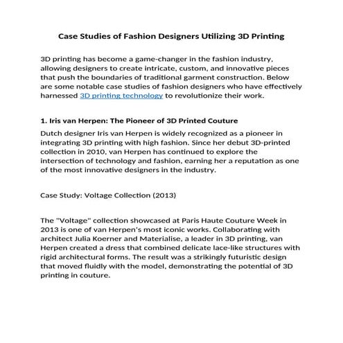 Case Studies of Fashion Designers Utilizing 3D Printing (1).docx