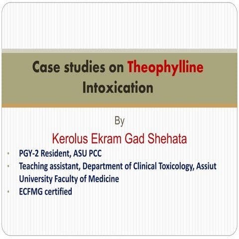 Case studies on theophylline intoxication