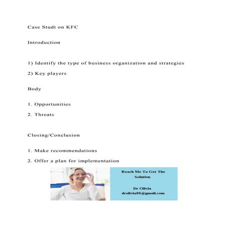 Case Studt on KFC Introduction1) Identify the type of .docx