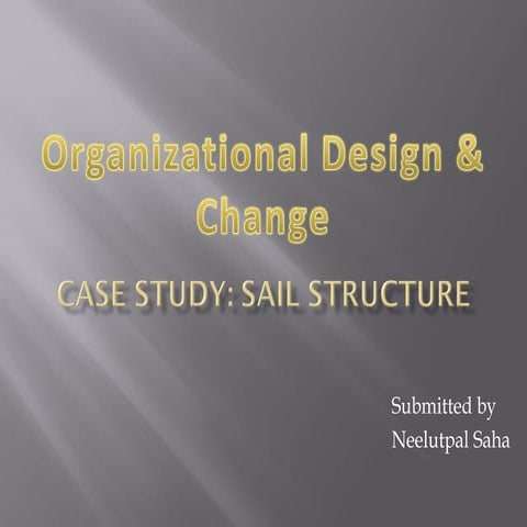 Organizational Design SAIL