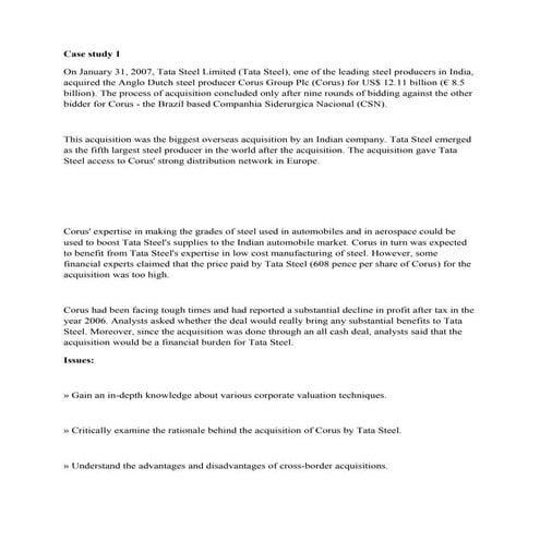 L4B case study tata steel | PDF