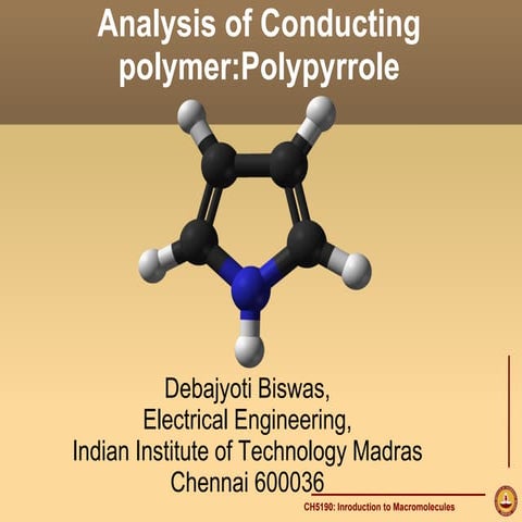 Analysis of Conducting Polymer:Polypyrrole::Part 1