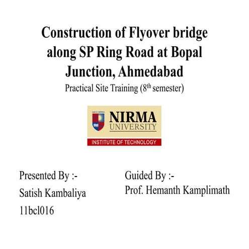 Case study   bridge construction upto pier and road construction