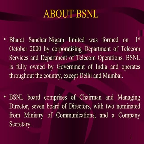 Casestudy Bsnl