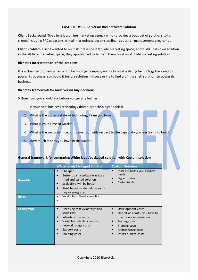 Purchase custom case study