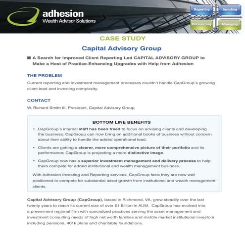 Case study   Capital Advisory Group