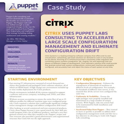 Citrix Puppet Case Study