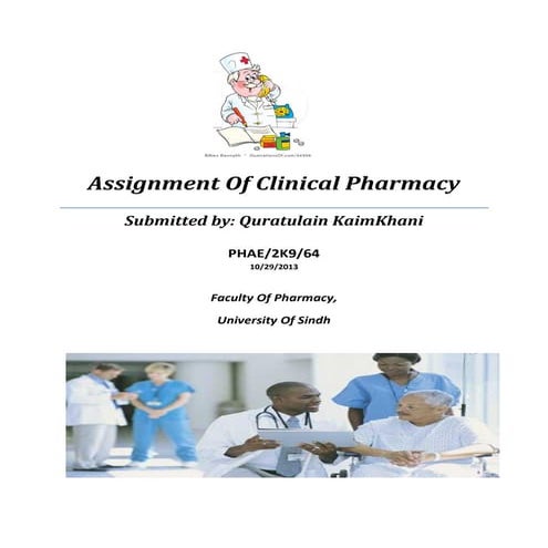 Case Studies Clinical pharmacy