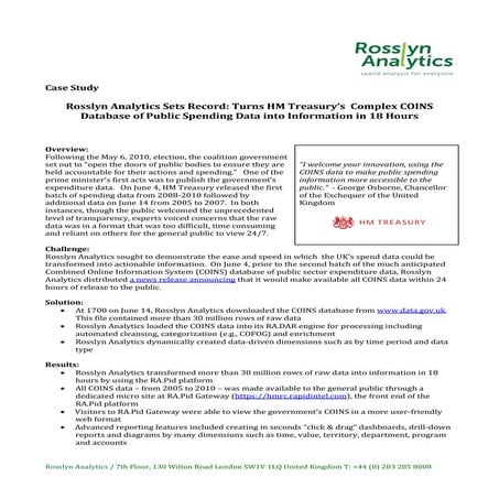 Case study coins data