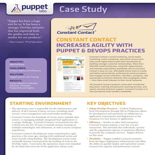 Constant Contact Puppet Case Study