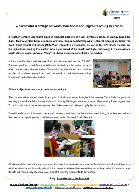 Case study - France - A successful marriage between traditional and digital t...