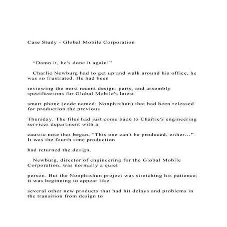 Case Study - Global Mobile Corporation      Damn it, .docx