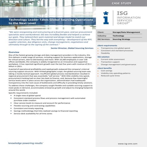 Strategy: Taking Global Sourcing Operations to the Next Level | PDF