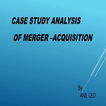 Case study - Hutch Essar & Vodafone merger & acquisition