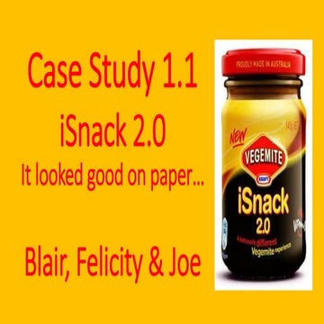 iSnack 2.0 Case study Solution | PDF