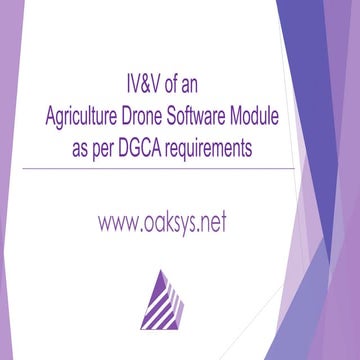 Case Study on IV&V of an Agriculture Drone