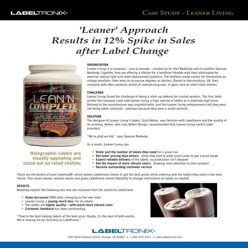 Lean Label Chart | PDF