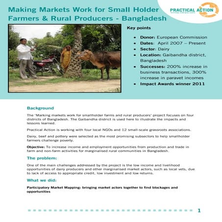 Case Study - Making Markets Work in Bangladesh