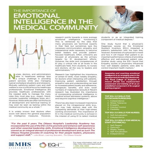 Emotional Intelligence in the Medical Community 