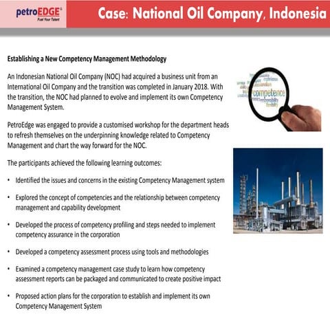 Case Study : National Oil Company - Indonesia