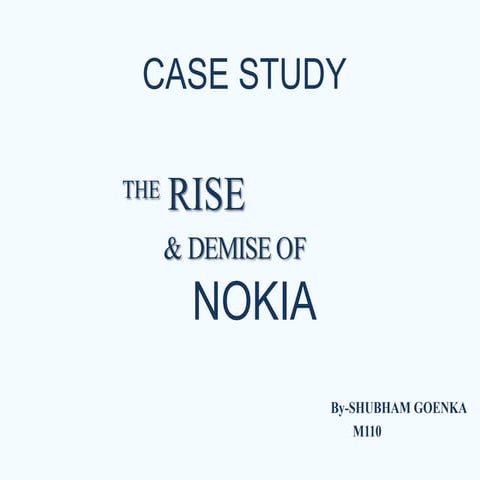Case study nokia