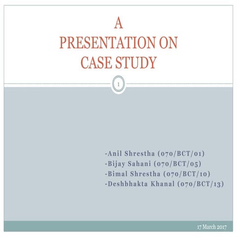 Case study o &amp; m