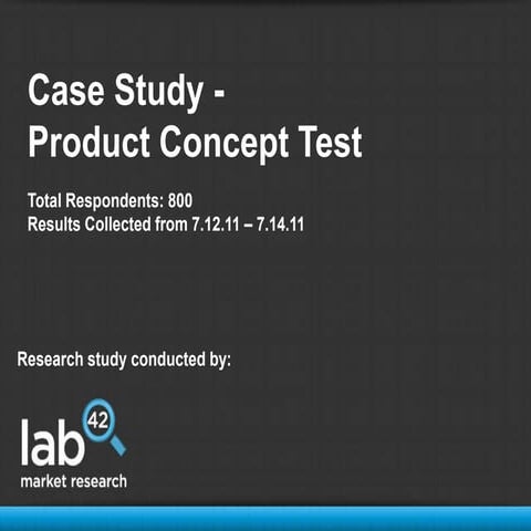 Case Study -  Product Concept Test