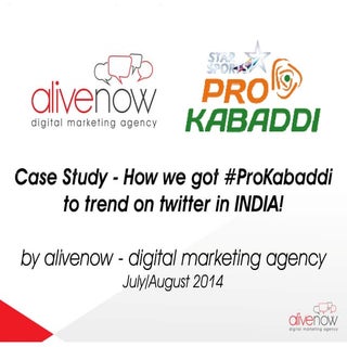 Case Study - How we got #ProKabaddi...
