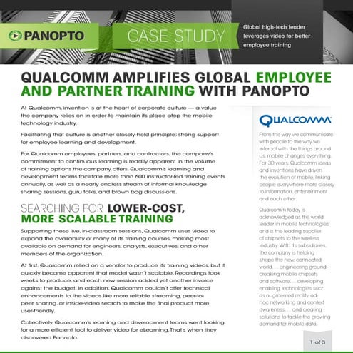 Case Study: Qualcomm Amplifies Global Employee and Partner Training with the ...