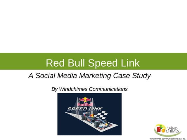 Social Media - Casestudy by Windchimes Communications' on  Red bull Speed Lin...