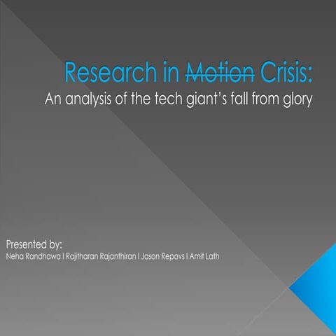 Case study - Strategy Review at Blackberry