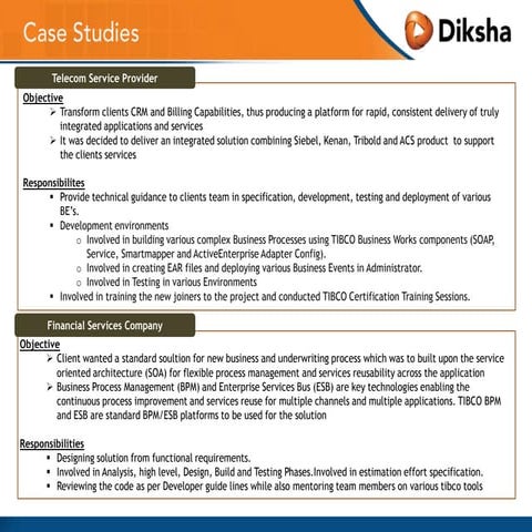 Diksha Middleware/SOA Case Study