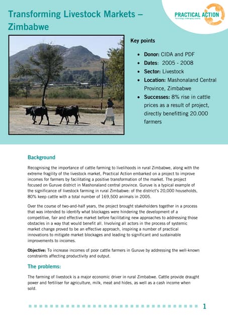 Case Study - Transforming Livestock Markets in Zimbabwe