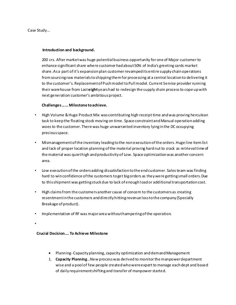 Case study on warehouse management image
