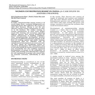 WOMEN ENTREPRENEURSHIP IN INDIA (A ...