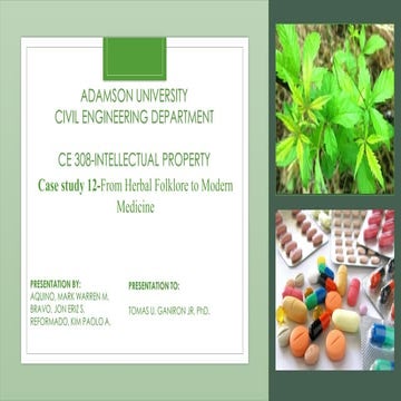 Case Study 12A-From Herbal Folklore to Modern Medicine 