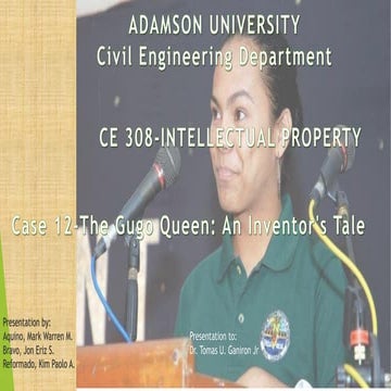 Case Study 12B-The Gugo Queen  