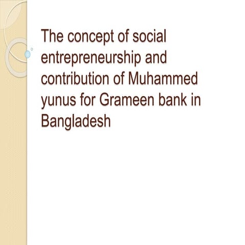 Case Study Social Entrepreneurship Pptx