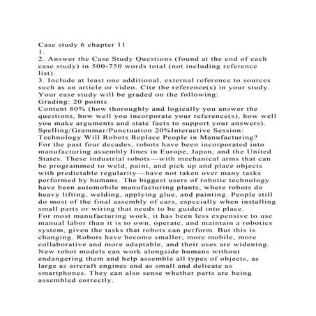 Case study 6 chapter 111. 2. Answer the Case Study Questions (.docx