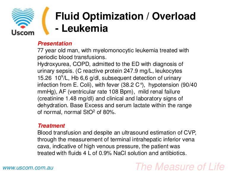 Case study Adult Fluid Overload Leukemia