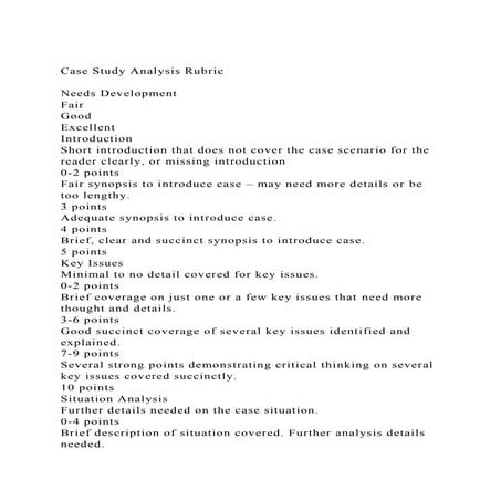 Case Study Analysis RubricNeeds DevelopmentFairGoodExcel.docx