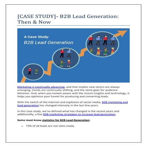 Case study b2b lead generation then &amp; now