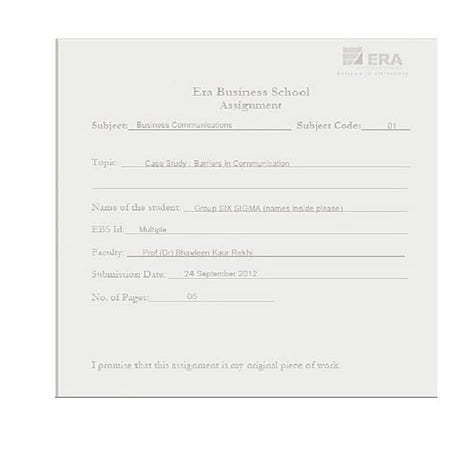 Case study barriers in communication  