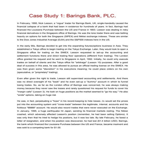 Case study bearings_bank