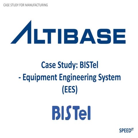  In-Memory Database Solutions for BISTel - Equipment Engineering System