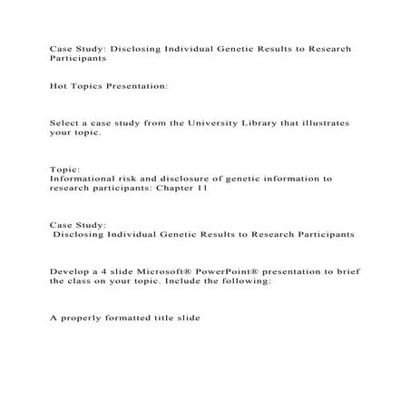 Case Study Disclosing Individual Genetic Results to Research Partic.docx
