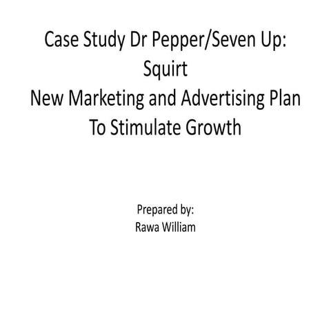 Case study dr pepper